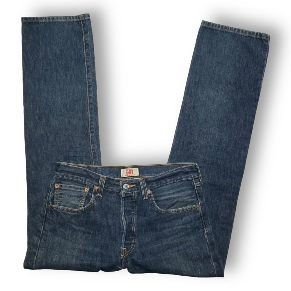 🔵 Levi’s 501 Original Straight Leg Jeans 👖 Men’s 32x32 | Button-Fly Classic - Picture 3 of 6